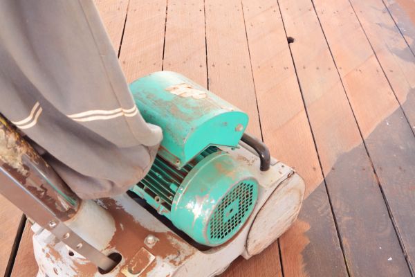 Cedar Deck Sanding in Stamford